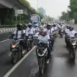 Komunitas Pengendara Honda BeAT Ramaikan Jalanan Jakarta