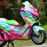 Modifikasi Yamaha NMax 2016, Nyentrik Pakai Winnie The Pooh