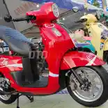 Begini Uniknya Modifikasi Yamaha Fazzio Ala Kaleng Coca-Cola