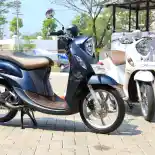 Yamaha New Fino 125 Blue Core Kini Pakai Ban Lebar