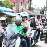 Ketika Prabowo Subianto Dibonceng Yamaha XMax