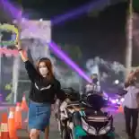 Komunitas Yamaha Aerox Rolling City Night di Palembang