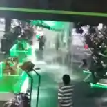 Hujan Lebat, Atap Booth Kawasaki di Jakarta Fair Jebol Hujan Lebat, Atap Booth Kawasaki di Jakarta Fair Jebol