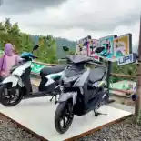 Sambangi Obyek Wisata Lengkung Langit, Yamaha Pamerkan Gear 125
