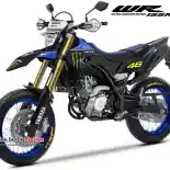 Inspirasi Modifikasi Yamaha WR 155R Bergaya Supermoto Monster Energy