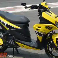 Galleri foto Intip Modifikasi Yamaha Aerox 125LC Livery 60th Yamaha