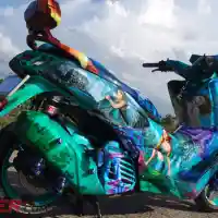 Galleri foto Modifikasi Yamaha NMax 2016, Bagai Dikelilingi Putri Duyung