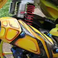 Galleri foto Modifikasi Yamaha Aerox 155 VVA 2017, Praktis Jadi Bumble Bee