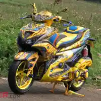 Galleri foto Modifikasi Yamaha Aerox 155 VVA 2017, Praktis Jadi Bumble Bee