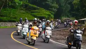 Puluhan Bikers Ramaikan TVS Callisto Campride 2025